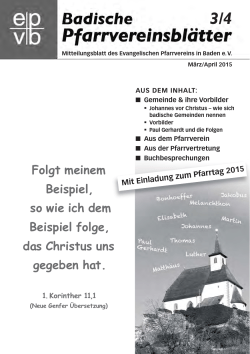 Ausgabe als PDF herunterladen - Evangelischer Pfarrverein in