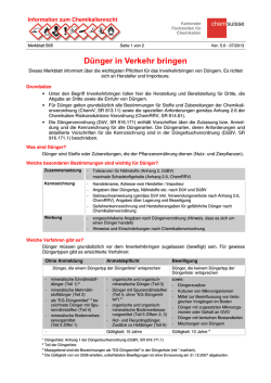 D&uuml;nger in Verkehr bringen