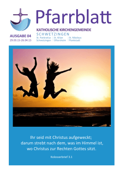 Ihr seid mit Christus aufgeweckt - Katholische Kirchengemeinde St