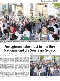 Zum Artikel des Soester Anzeigers vom 12.05.2015... - Wallfahrt-Werl