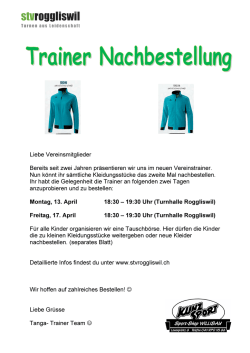 Infoblatt Trainer Nachbestellen 2015