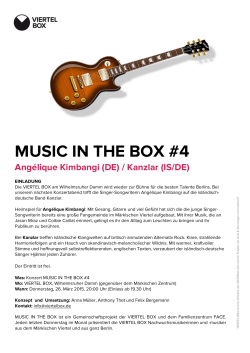 MUSIC IN THE BOX #4 Angélique Kimbangi (DE)