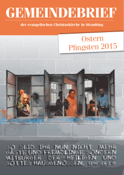 Gemeindebrief Ostern 2015 - Evang.