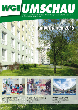 Bauvorhaben 2015 - WGLi Wohnungsgenossenschaft Lichtenberg eG