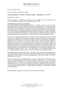Investoren Brief
