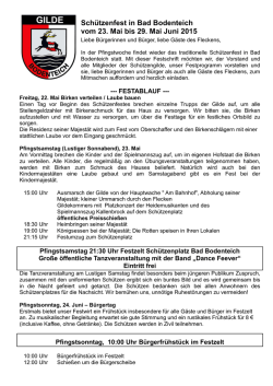 Festschrift Sch&uuml;tzenfest 2015