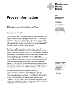 Presseinformation DRK Rettungsdienst Mittelhessen