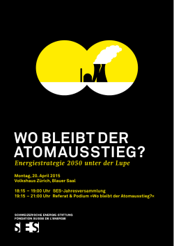 Flyer zur Veranstaltung - Schweizerische Energie