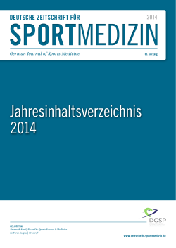 Do - Deutsche Zeitschrift für Sportmedizin