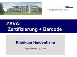 ZSVA: Zertifizierung + Barcode