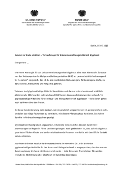 Baumarkt-Brief-Glyphosat-Hofreiter-Ebner