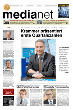 Krammer präsentiert erste Quartalszahlen 100-Tage-Bilanz