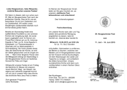 Ein Flyer mit Einladung und Programm kann