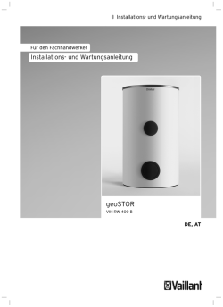 Installationsanleitung geoSTOR VIH RW 400 B Gerätetyp