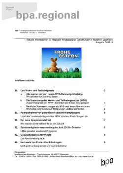 Inhaltsverzeichnis 36. Das Wohn- und Teilhabegesetz 3 a. Alle