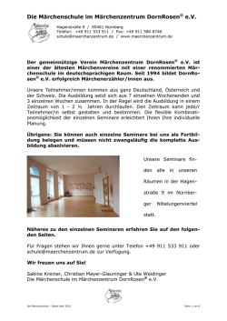 In den Schulungen M&auml;rchen erz&auml;hlen lernen I