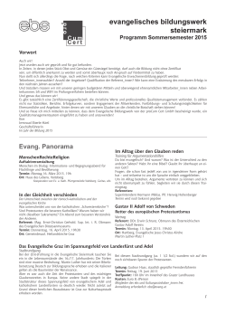Hier finden Sie das Programm des Evangelischen Bildungswerkes