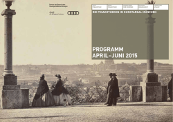 Quartalsprogramm Pinakotheken April-Juni 2015