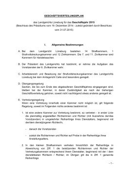 Geschäftsverteilungsplan (Stand: 28.04.2015)
