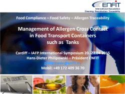 Management of Allergen Cross Contact in Food Transport