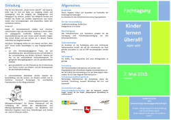 Den Flyer zur Fachtagung können Sie hier