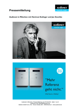 Audionet in München mit Hartmut Esslinger und Jan Geschke