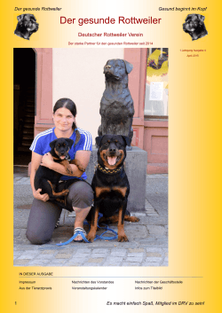 Der gesunde Rottweiler - Deutscher Rottweiler Verein | DRV 2014
