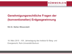 Genehmigungsrechtliche Fragen der (konventionellen