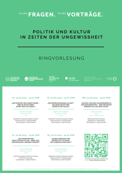 Gro&szlig;e FRAGEN. Gro&szlig;e VORTR&Auml;GE. - Staatliche Kunstsammlungen