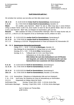Infos Jahrgang 2016 (Altenhagen und Milse) hier - Ev.