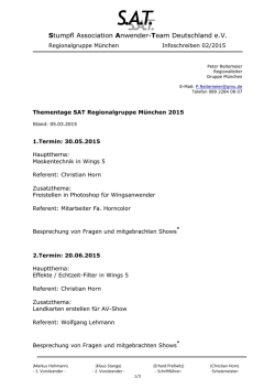 Thementage 2015 - Stumpfl Anwenderteam Deutschland