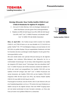 Günstige Allrounder: Neue Toshiba Satellite C50(D)