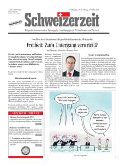 Schweizerzeit, 27. März 2015