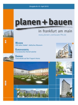Download: Fr&uuml;hjahrsausgabe 2015 der Zeitschrift planen + bauen in