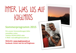 Koglmoosalm Sommer 2015