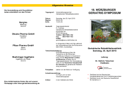 Programm-Flyer - Universitätsklinikum Würzburg
