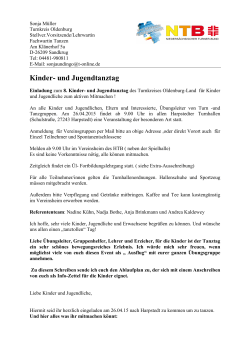 8. Kinder- und Jugendtanztag des Turnkreises Oldenburg-Land