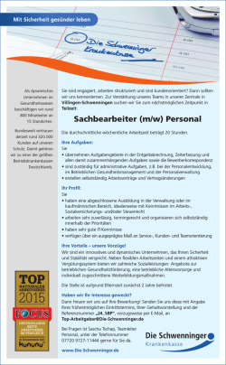 Sachbearbeiter (m/w) Personal
