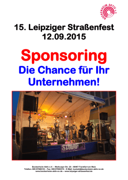Die Sponsoren-Mappe 2015