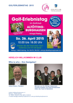 zum Golf-Erlebnistag 2015 - Golfclub Altötting Burghausen
