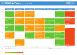 INFORMATIONSTAG AM 13. JUNI 2015