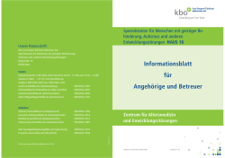 Informationsflyer f&uuml;r Angeh&ouml;rige und Betreuer - kbo-Isar