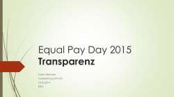 Equal Pay Day 2015 Transparenz