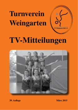 2015 TV Mitteilungen - Turnverein Weingarten