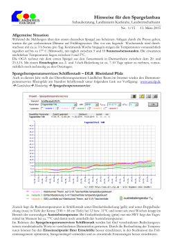 Hinweise für den Spargelanbau Nr. 1/15 vom 13. März 2015 [pdf