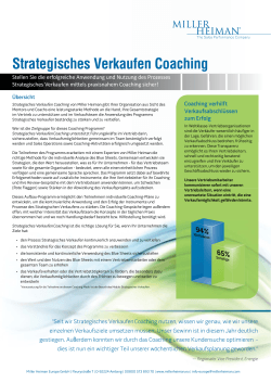 Strategisches Verkaufen Coaching
