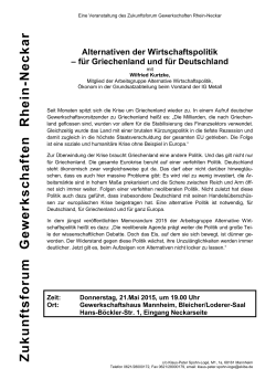 Alternativen der Wirtschaftspolitik - ver.di | Rhein