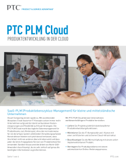 Datenblatt zur PTC PLM Cloud lesen
