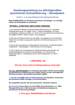 Handlungsanleitung Heimatpaket GG 146