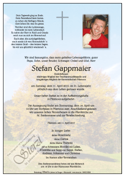 Stefan Gappmaier - Bestattung Sterzl